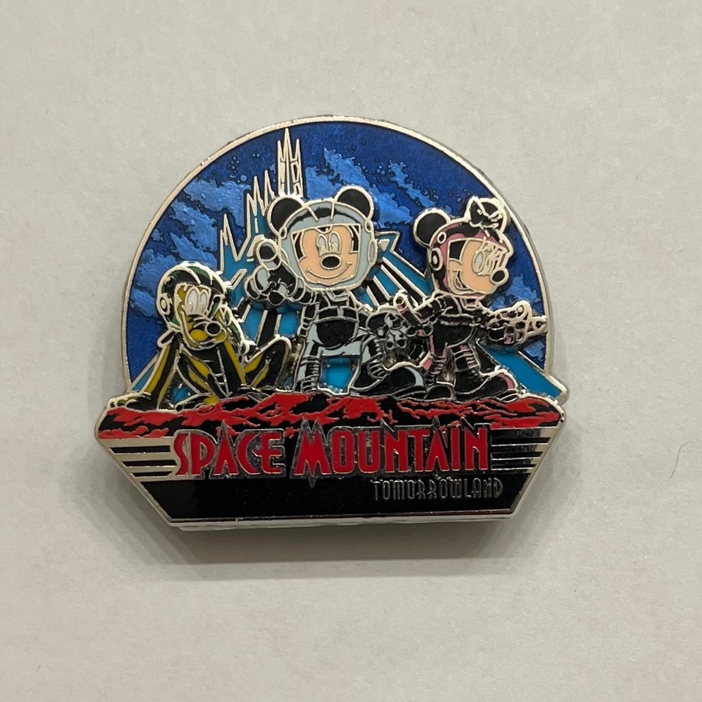 Disney Space Mountain Tomorrowland Mickey & Minnie Mouse Trading Pin